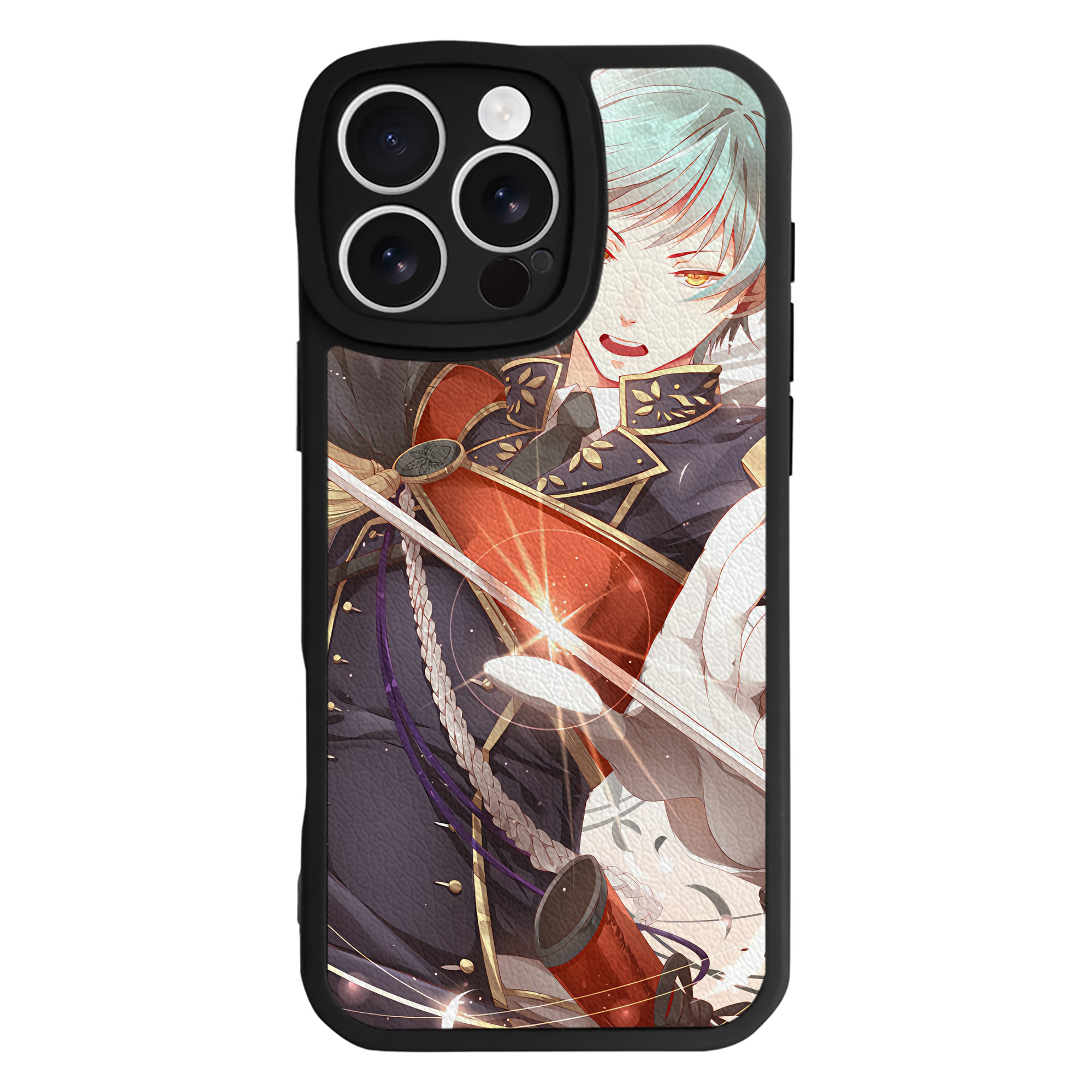 （画像用） 刀剣乱舞 Touken Ranbu 【iPhone 16シリーズ対応】シリコンスマホケース（レザー調） 材質：シリコン